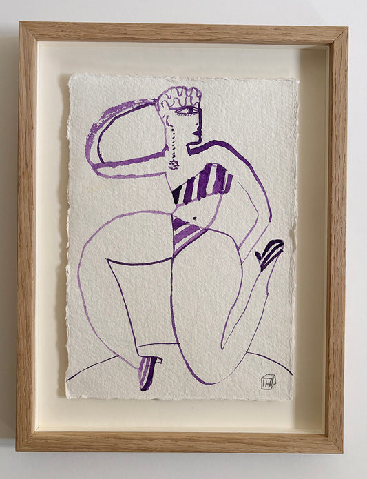 Purple bather I